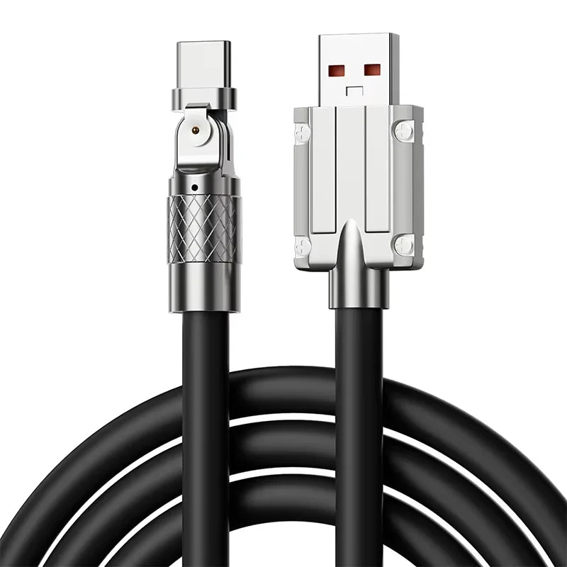 USB to Type C 180 Degree Rotation Super Fast Charge 120W