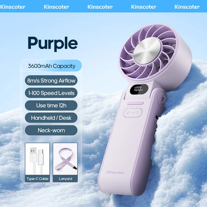 Outdoor Portable Mini Fan3600Mah 