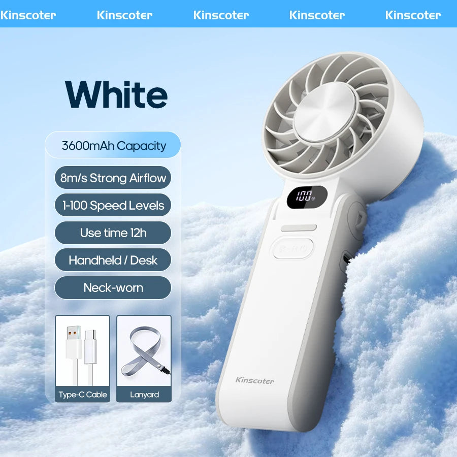 Outdoor Portable Mini Fan3600Mah 