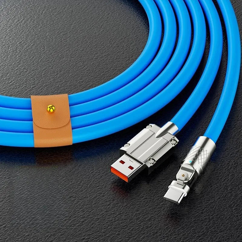 USB to Type C 180 Degree Rotation Super Fast Charge 120W 
