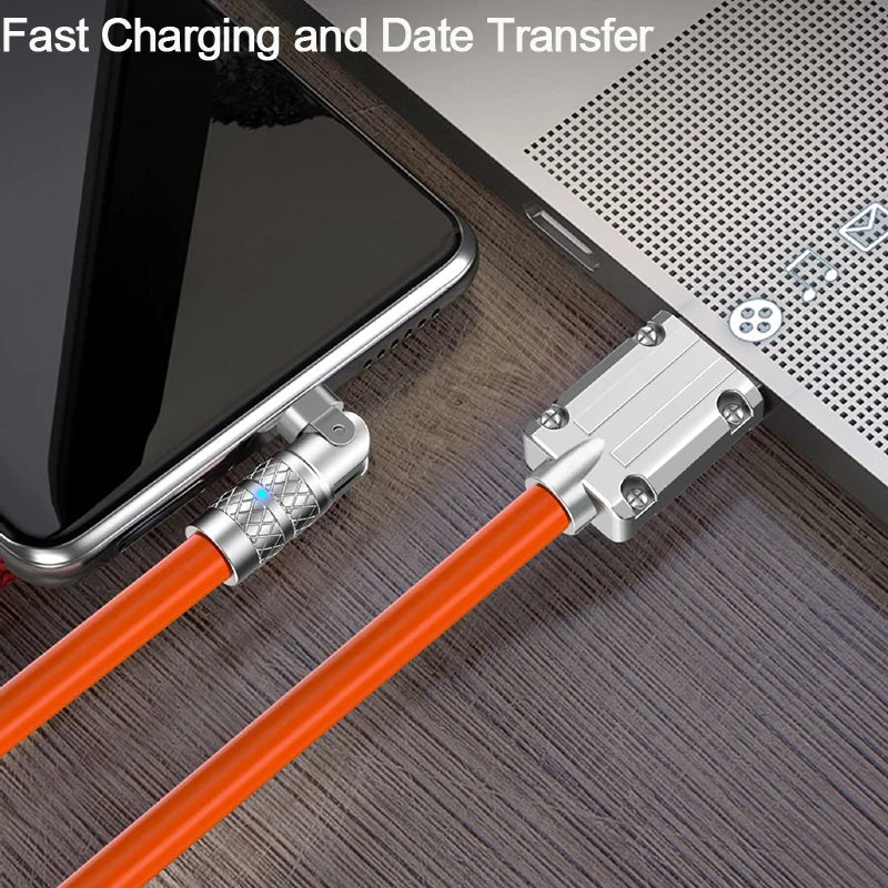USB to Type C 180 Degree Rotation Super Fast Charge 120W 