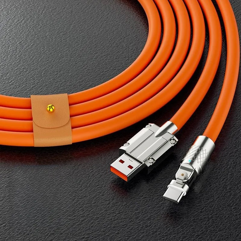 USB to Type C 180 Degree Rotation Super Fast Charge 120W 
