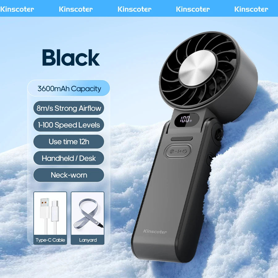 Outdoor Portable Mini Fan3600Mah 
