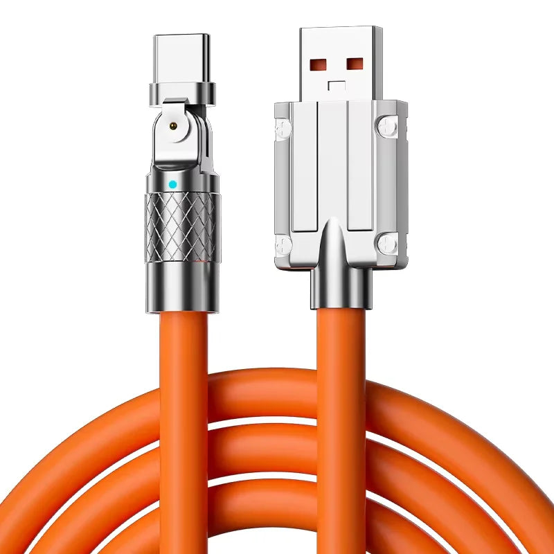 USB to Type C 180 Degree Rotation Super Fast Charge 120W 